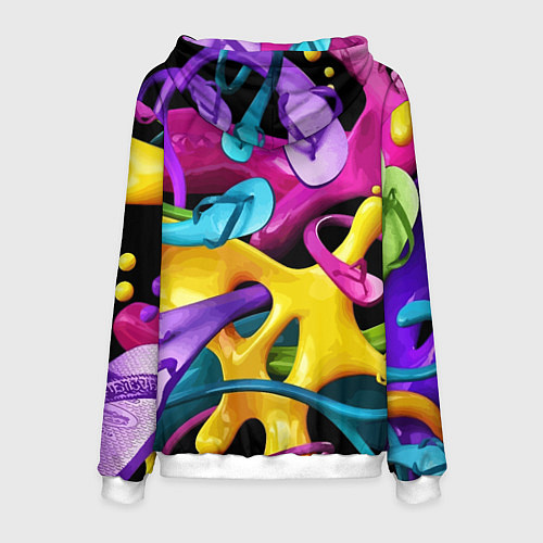 Мужская толстовка Пляжный паттерн Summer / 3D-Белый – фото 2