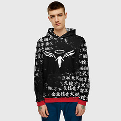 Толстовка-худи мужская WALHALLA TEAM BLACK WHITE ЛОГО ТОКИЙСКИЕ МСТИТЕЛИ, цвет: 3D-красный — фото 2