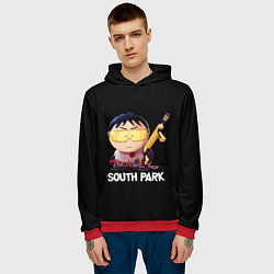 Толстовка-худи мужская Южный парк - South Park, цвет: 3D-красный — фото 2