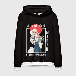 Толстовка-худи мужская Эта фарфоровая кукла влюбилась Марин и Годзё Вакан, цвет: 3D-белый
