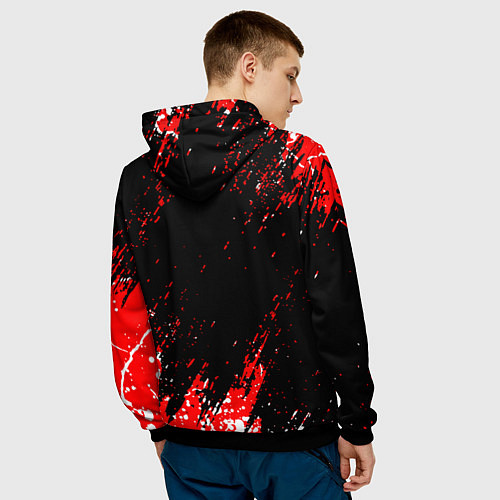 Мужская толстовка God of war брызги / 3D-Черный – фото 4