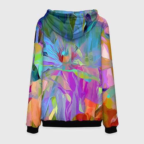 Мужская толстовка Abstract color pattern Summer 2022 / 3D-Черный – фото 2