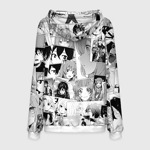 Мужская толстовка Восхождение героя щита паттерн / 3D-Белый – фото 2