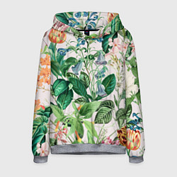 Толстовка-худи мужская Цветы Яркое Лето, цвет: 3D-меланж