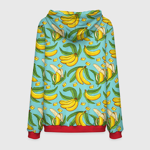 Мужская толстовка Banana pattern Summer Fashion 2022 / 3D-Красный – фото 2