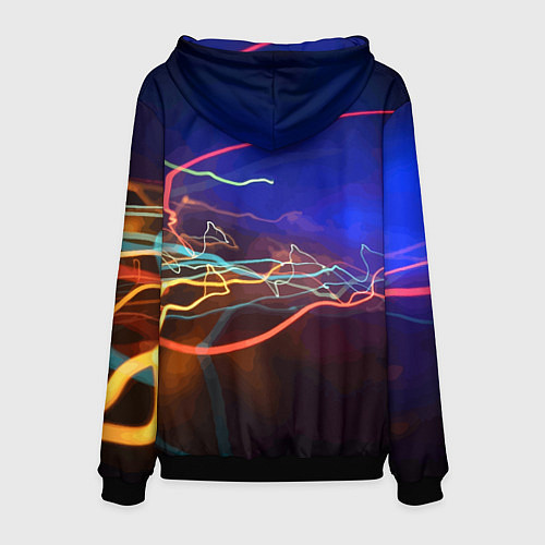 Мужская толстовка Neon vanguard pattern Lightning Fashion 2023 / 3D-Черный – фото 2