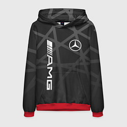 Толстовка-худи мужская MERCEDES - BENZ МЕРСЕДЕС, цвет: 3D-красный