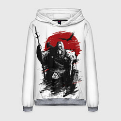 Толстовка-худи мужская Бог викингов следит за тобой, цвет: 3D-меланж