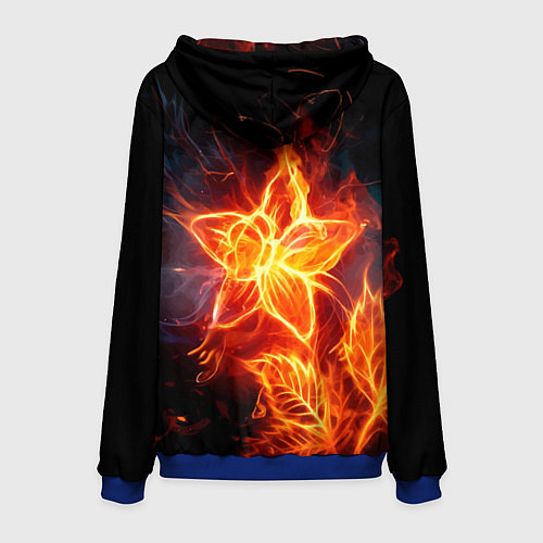 Мужская толстовка Flower Neon Fashion 2035 Flame / 3D-Синий – фото 2