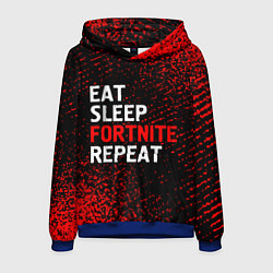 Толстовка-худи мужская Eat Sleep Fortnite Repeat Арт, цвет: 3D-синий