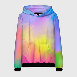 Толстовка-худи мужская Красочный неон, цвет: 3D-черный