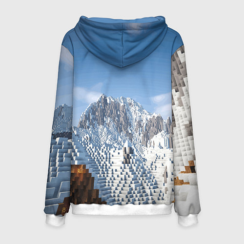 Мужская толстовка Minecraft Mountains Video game / 3D-Белый – фото 2