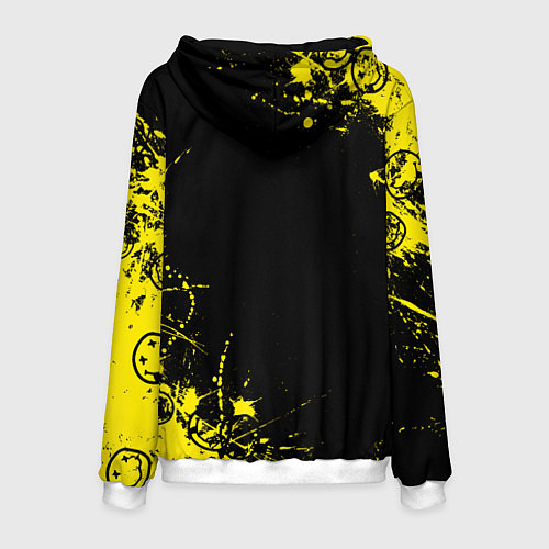 Мужская толстовка Nirvana texture смайл / 3D-Белый – фото 2
