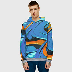 Толстовка-худи мужская Abstraction Fashion 2037, цвет: 3D-меланж — фото 2