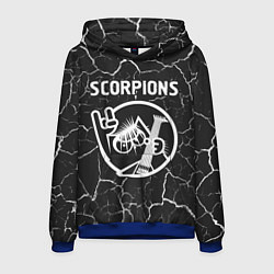 Толстовка-худи мужская Scorpions КОТ Трещины, цвет: 3D-синий