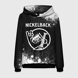 Толстовка-худи мужская Nickelback КОТ Брызги, цвет: 3D-черный