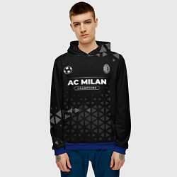 Толстовка-худи мужская AC Milan Форма Champions, цвет: 3D-синий — фото 2