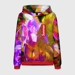 Мужская толстовка Красочный цветочный узор Лето Colorful Floral Patt