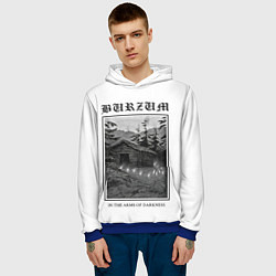 Толстовка-худи мужская In the arms of darkness - Burzum, цвет: 3D-синий — фото 2