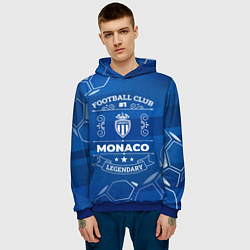 Толстовка-худи мужская Monaco Football Club Number 1, цвет: 3D-синий — фото 2