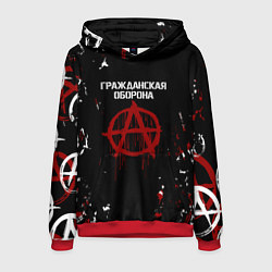 Толстовка-худи мужская Гражданская оборона A, цвет: 3D-красный