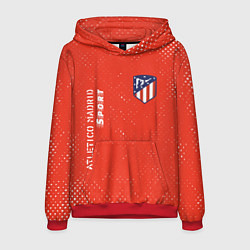 Толстовка-худи мужская АТЛЕТИКО Atletico Madrid Sport Гранж, цвет: 3D-красный