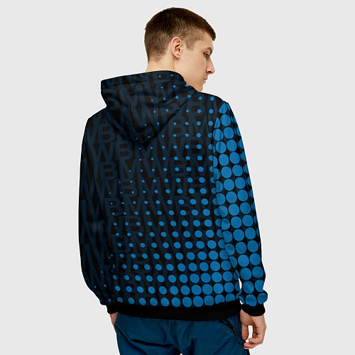 Мужская толстовка Bmw Паттерн / 3D-Черный – фото 4