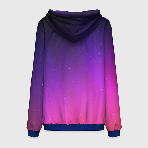 Мужская толстовка Розовофиолетовый градиент / 3D-Синий – фото 2
