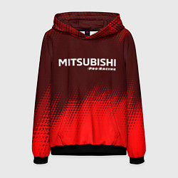 Толстовка-худи мужская MITSUBISHI Pro Racing Абстракция, цвет: 3D-черный