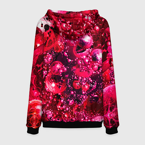 Мужская толстовка ВОЗДУШНО КРАСНЫЕ ШАРЫ / 3D-Черный – фото 2