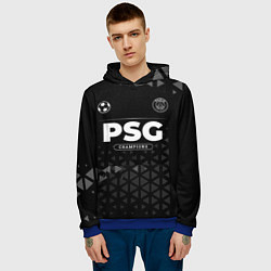 Толстовка-худи мужская PSG Champions Uniform, цвет: 3D-синий — фото 2