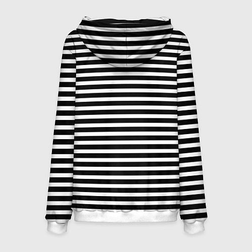 Мужская толстовка Черная тельняшка - ВДВ / 3D-Белый – фото 2