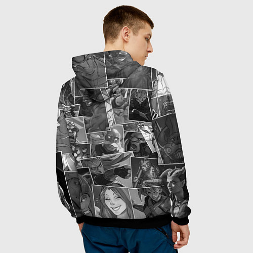 Мужская толстовка Дота 2 паттерн / 3D-Черный – фото 4