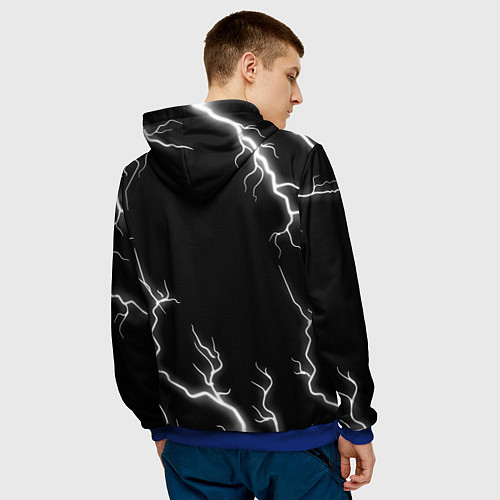 Мужская толстовка SUZUKI Suzuki Autosport Молнии / 3D-Синий – фото 4