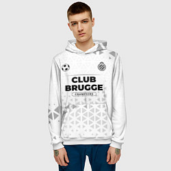 Толстовка-худи мужская Club Brugge Champions Униформа, цвет: 3D-белый — фото 2