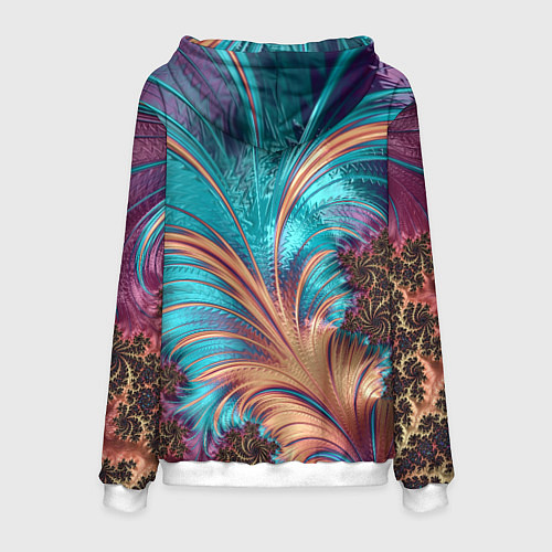 Мужская толстовка Floral composition Цветочная композиция / 3D-Белый – фото 2