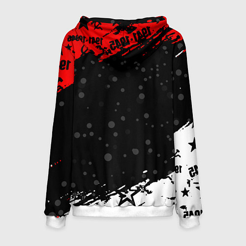 Мужская толстовка Ссср - серп и молот - крапинки / 3D-Белый – фото 2