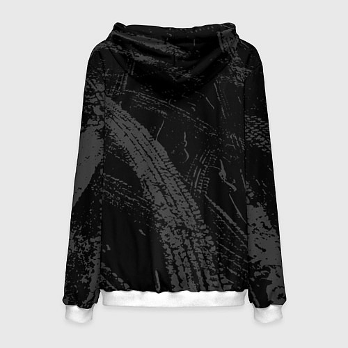 Мужская толстовка Lexus - следы шин / 3D-Белый – фото 2