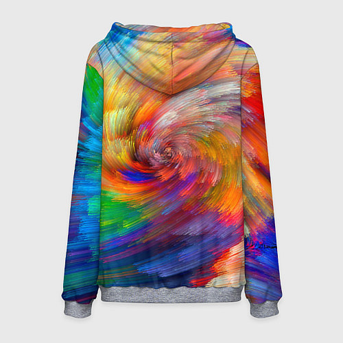 Мужская толстовка MULTICOLORED SWIRLS / 3D-Меланж – фото 2