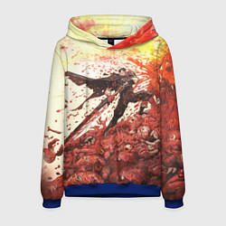 Толстовка-худи мужская BERSERK ГАТС РУНА спина, цвет: 3D-синий