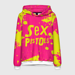 Толстовка-худи мужская Sex Pistols Yellow Logo, цвет: 3D-белый