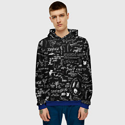Толстовка-худи мужская XXXTENTACION LOGOBOMBING, цвет: 3D-синий — фото 2