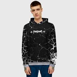 Толстовка-худи мужская Manowar трещины, цвет: 3D-меланж — фото 2