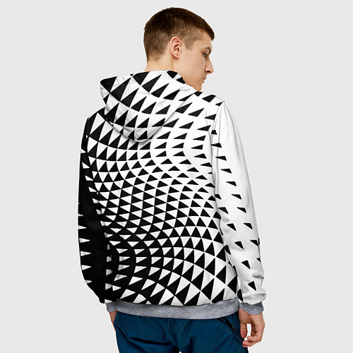 Мужская толстовка Минималистический авангардный паттерн / 3D-Меланж – фото 4