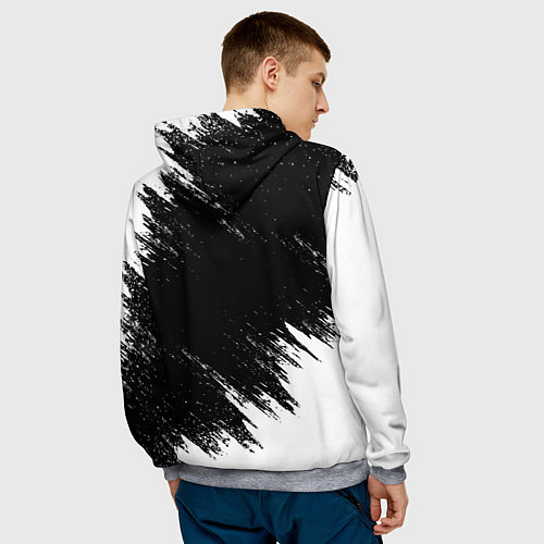 Мужская толстовка Макс ах*енный как ни крути / 3D-Меланж – фото 4