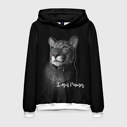 Толстовка-худи мужская I am puma, цвет: 3D-белый