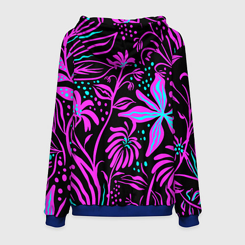 Мужская толстовка Цветочная композиция Fashion trend / 3D-Синий – фото 2