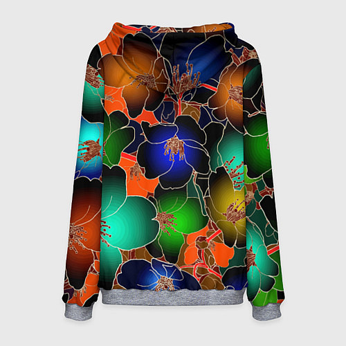 Мужская толстовка Vanguard floral pattern Summer night Fashion trend / 3D-Меланж – фото 2