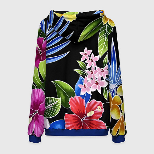 Мужская толстовка Floral vanguard composition Летняя ночь Fashion tr / 3D-Синий – фото 2