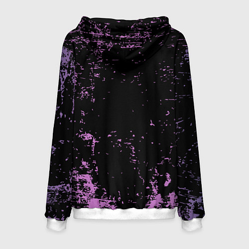 Мужская толстовка Женский череп с розовыми волосами / 3D-Белый – фото 2